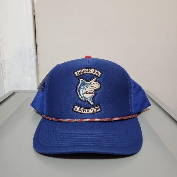 Avid Watering Hole Hat / Cap Adjustable Snapback MH1221703 Blue/Red - Picture 1 of 10